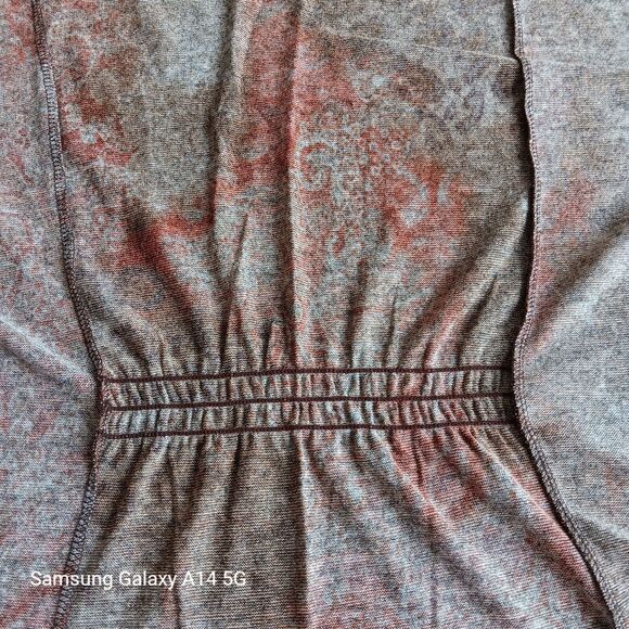 Chico's Sz 3 (US XL) Short Sleeve Brown Animal Print Open Front Sweater w/Tie - Picture 7 of 7